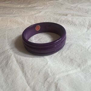 Vintage Western Germany Purple Plastic Bangle Bracelet
